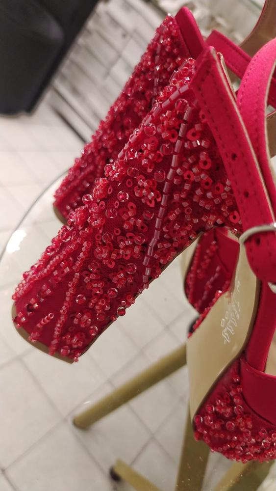 383-1003 HENNA KIRMIZI SATEN PLATFORM